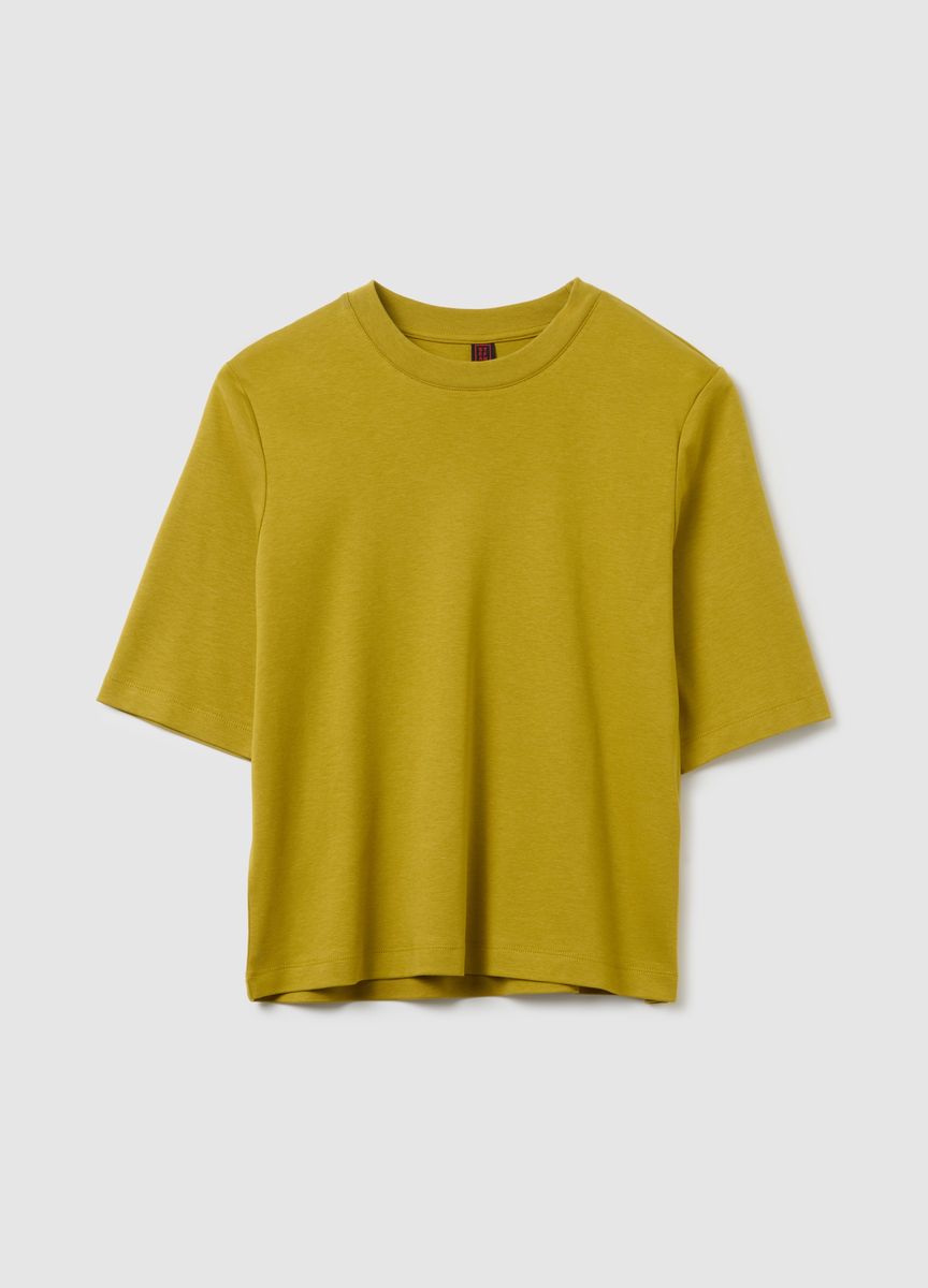 Essentielles Baumwoll-T-Shirt mit Rundhals