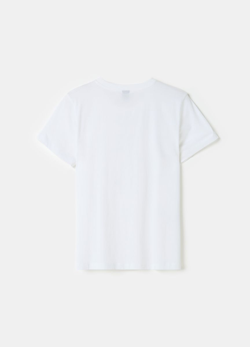 Essentielles Baumwoll-T-Shirt mit Rundhals