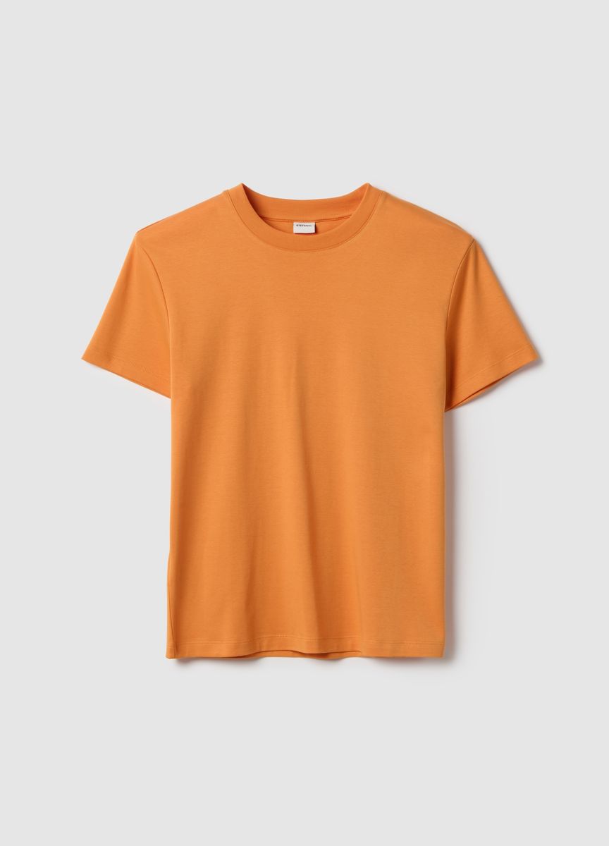 Essentielles Baumwoll-T-Shirt mit Rundhals