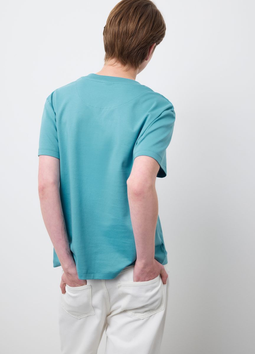 Essentielles Baumwoll-T-Shirt mit Rundhals
