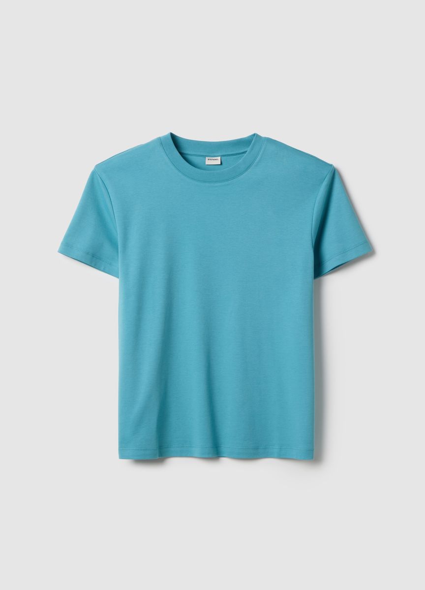 Essentielles Baumwoll-T-Shirt mit Rundhals