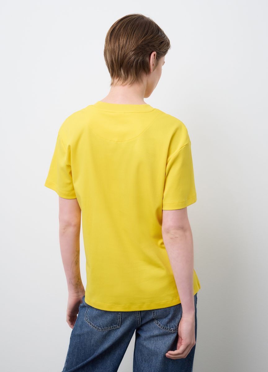 Essentielles Baumwoll-T-Shirt mit Rundhals