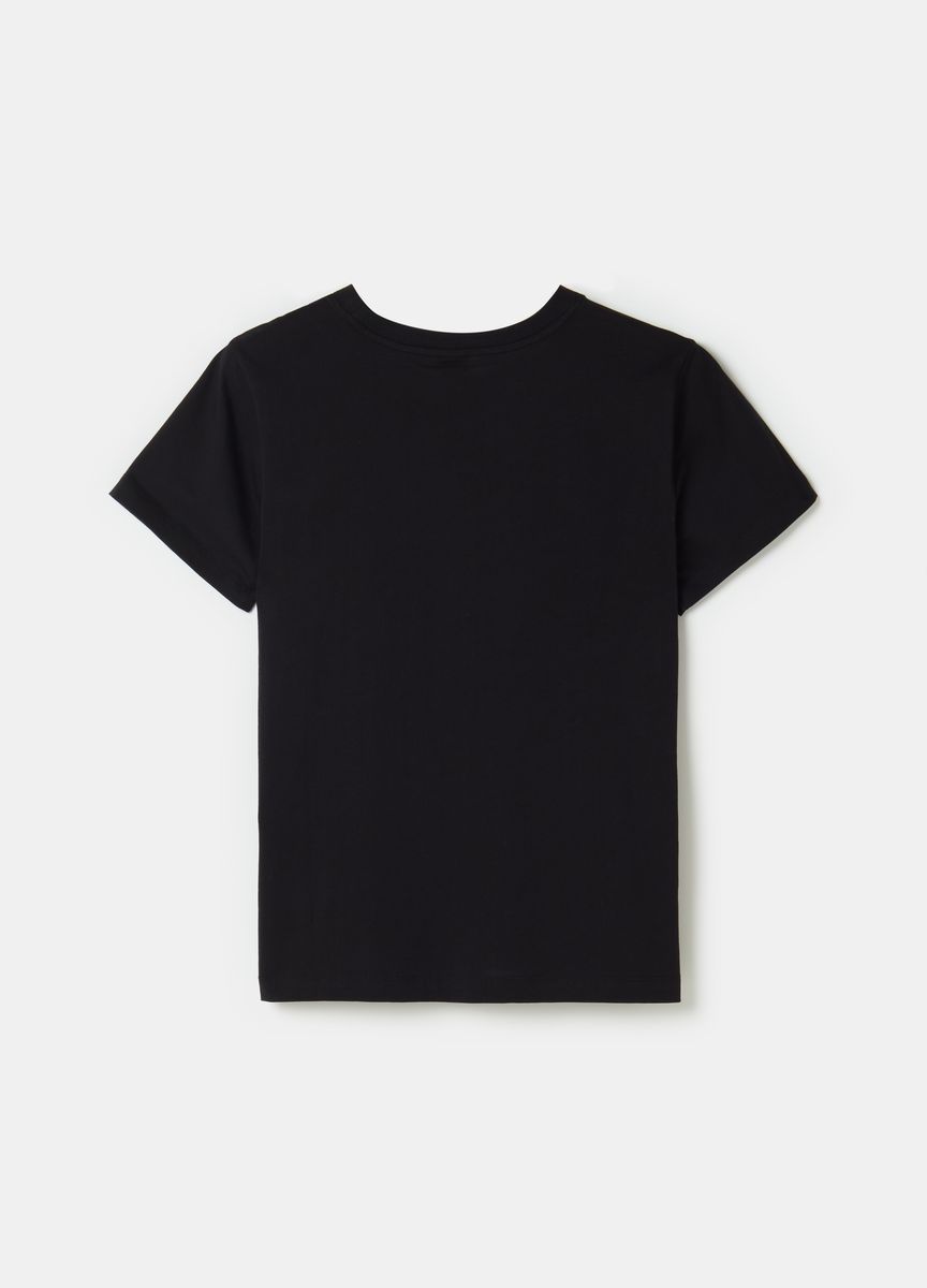 Essentielles Baumwoll-T-Shirt mit Rundhals