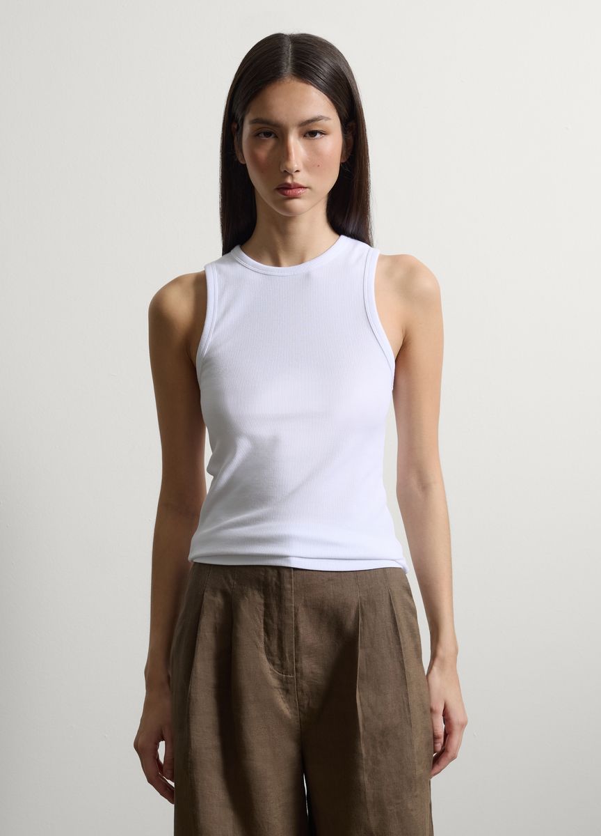 Essentielles Baumwoll-T-Shirt mit Rundhals