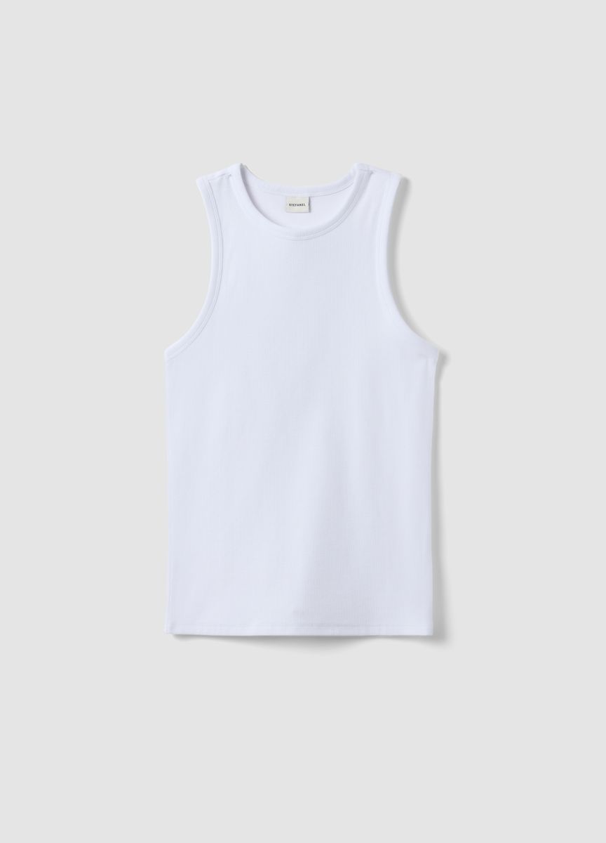 Essentielles Baumwoll-T-Shirt mit Rundhals
