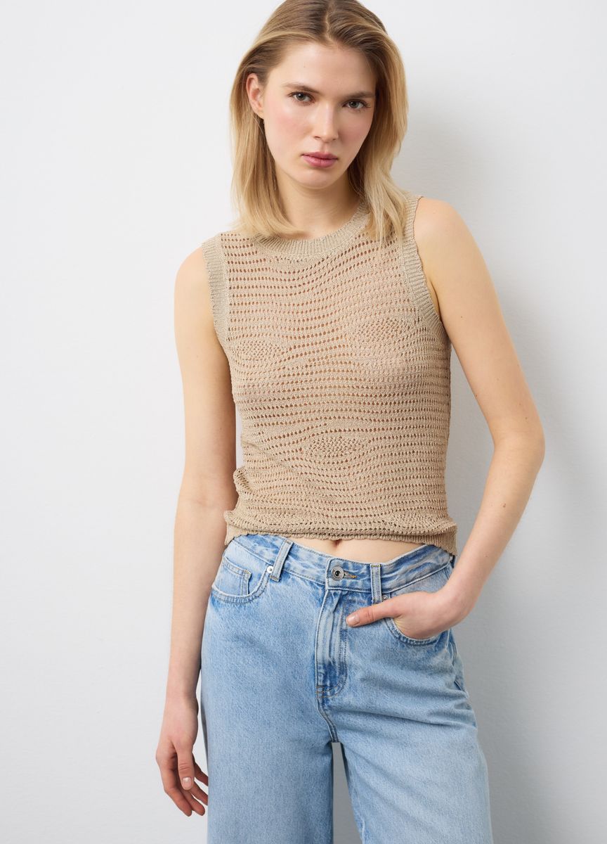 Essentielles Baumwoll-T-Shirt mit Rundhals