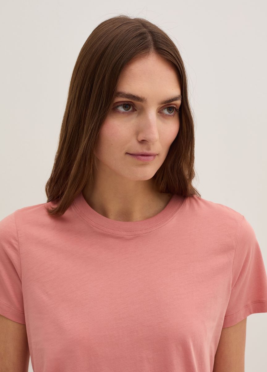 Essentielles Baumwoll-T-Shirt mit Rundhals