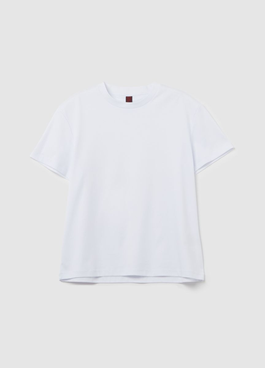 Essentielles Baumwoll-T-Shirt mit Rundhals