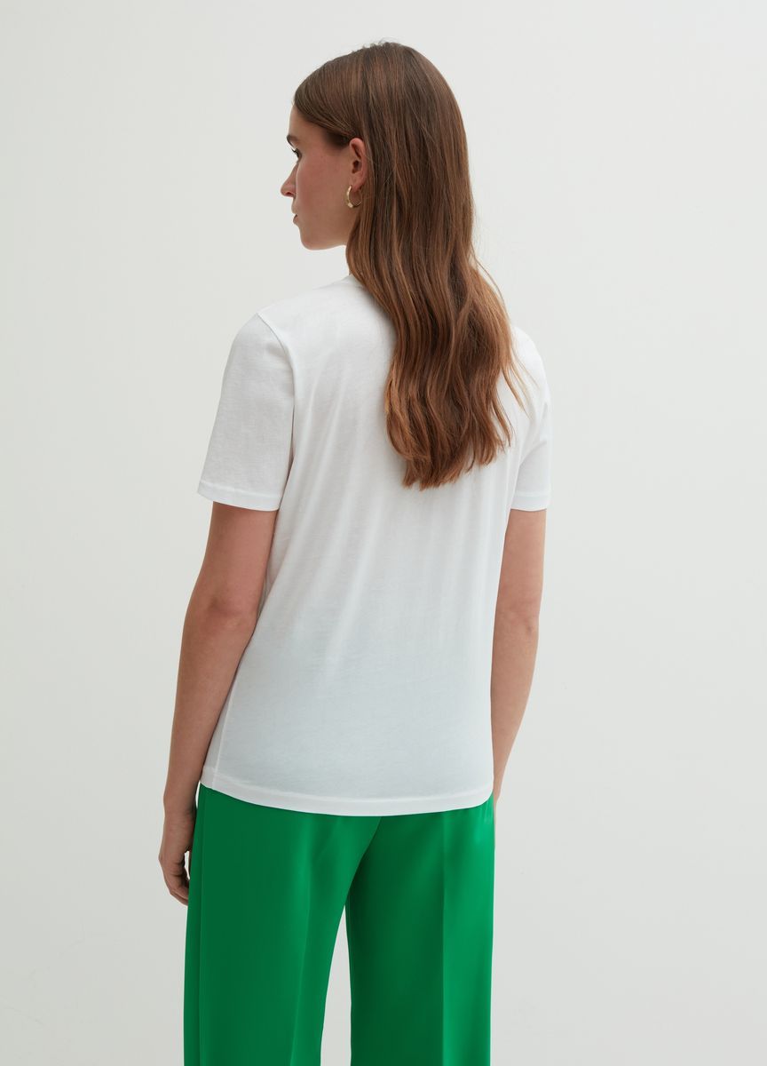 Essentielles Baumwoll-T-Shirt mit Rundhals