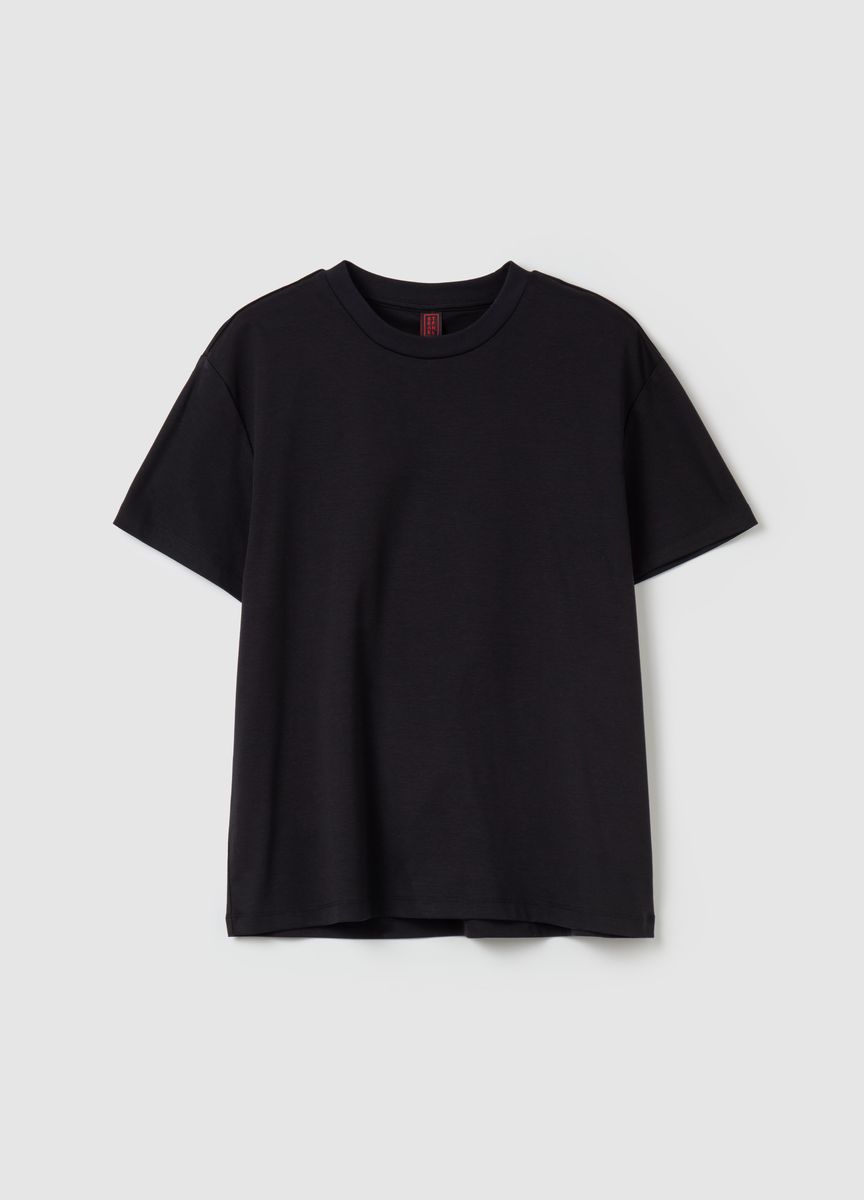 Essentielles Baumwoll-T-Shirt mit Rundhals