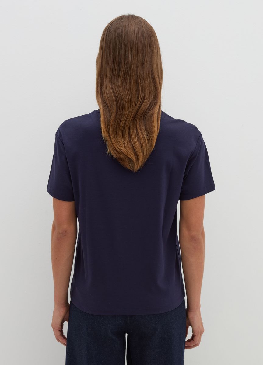 Essentielles Baumwoll-T-Shirt mit Rundhals