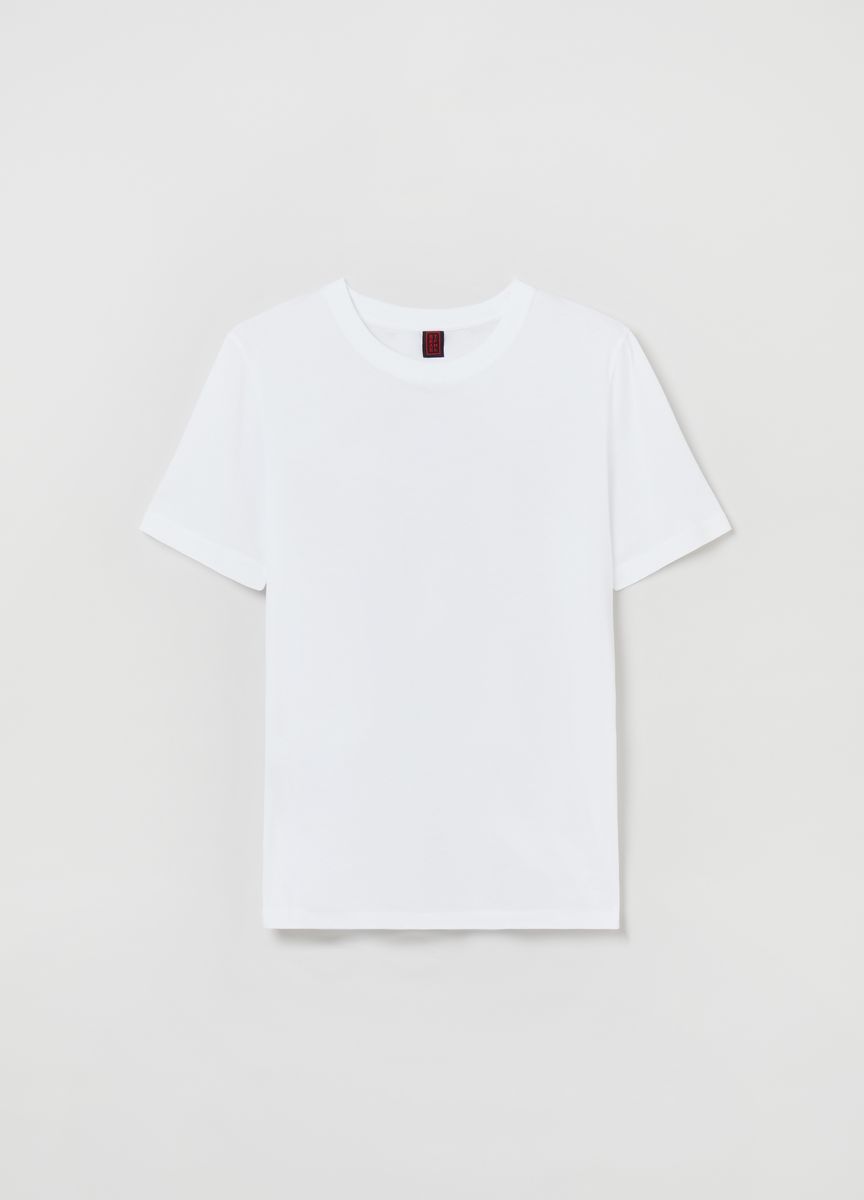Essentielles Baumwoll-T-Shirt mit Rundhals