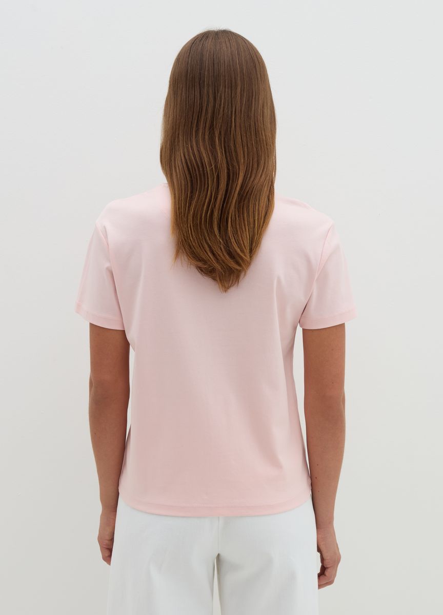 Essentielles Baumwoll-T-Shirt mit Rundhals