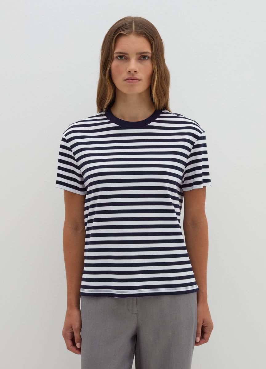 Essentielles Baumwoll-T-Shirt mit Rundhals