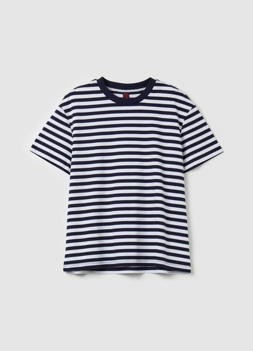 Essentielles Baumwoll-T-Shirt mit Rundhals