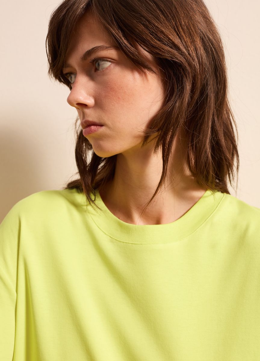 Essentielles Baumwoll-T-Shirt mit Rundhals
