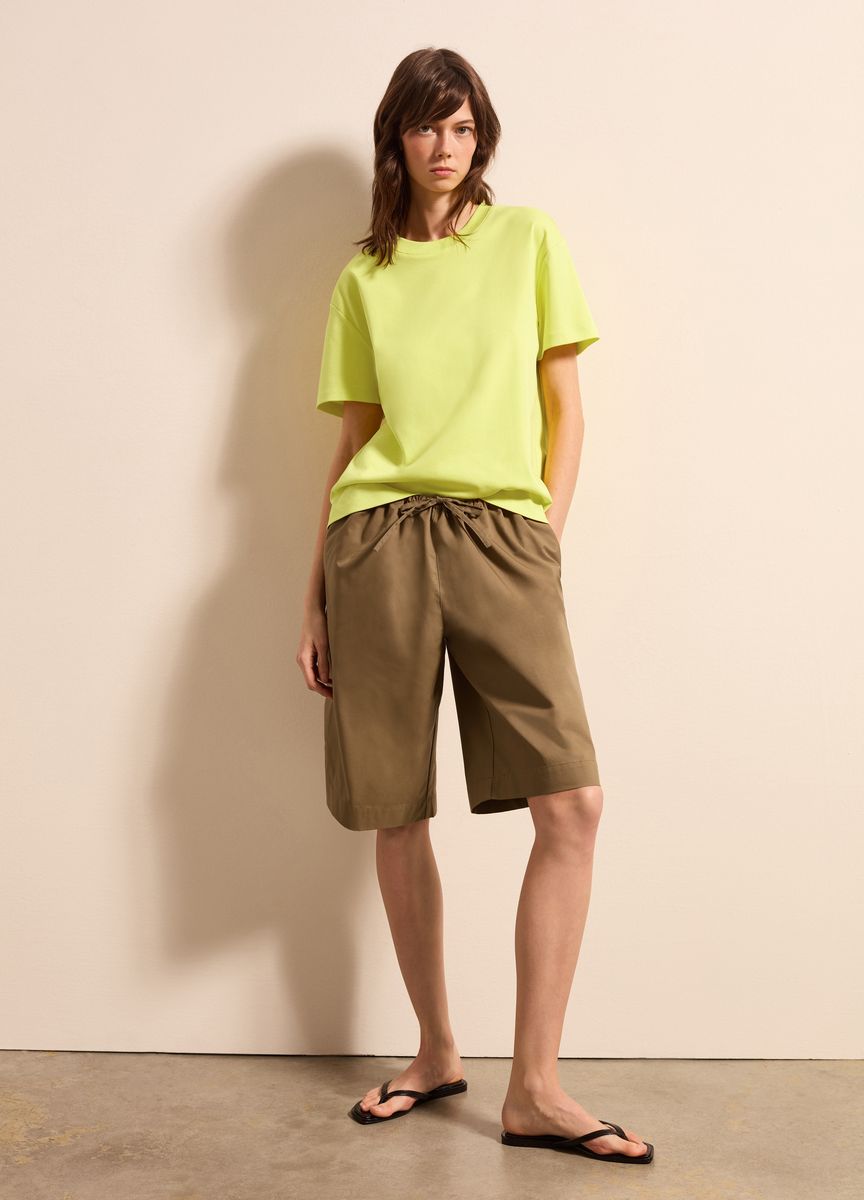 Essentielles Baumwoll-T-Shirt mit Rundhals