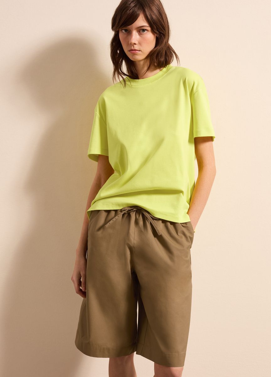Essentielles Baumwoll-T-Shirt mit Rundhals