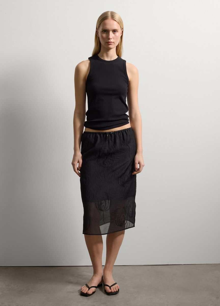 Essentielles Baumwoll-T-Shirt mit Rundhals