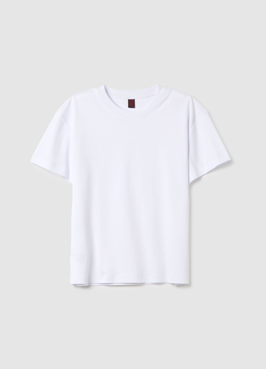 Essentielles Baumwoll-T-Shirt mit Rundhals