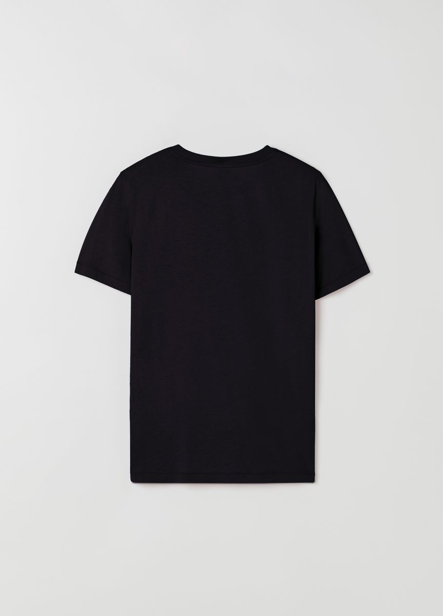 Essentielles Baumwoll-T-Shirt mit Rundhals