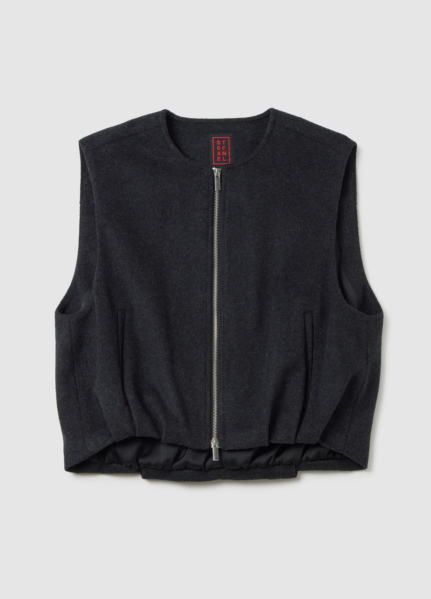 V-Ausschnitt Bluse mit Ballonärmeln