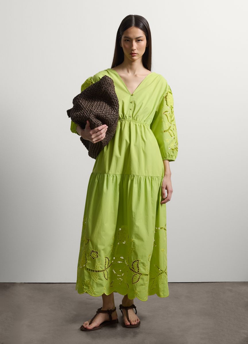 V-Ausschnitt Bluse mit Ballonärmeln