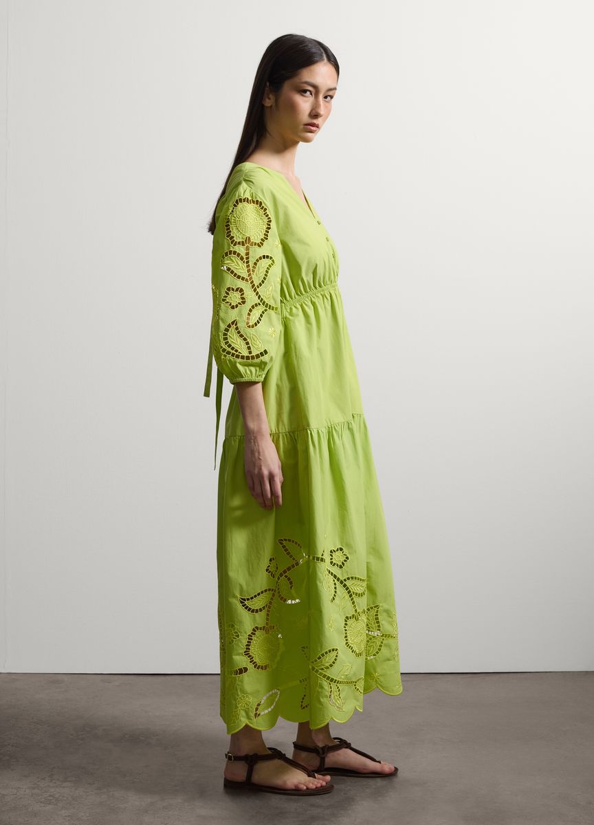 V-Ausschnitt Bluse mit Ballonärmeln