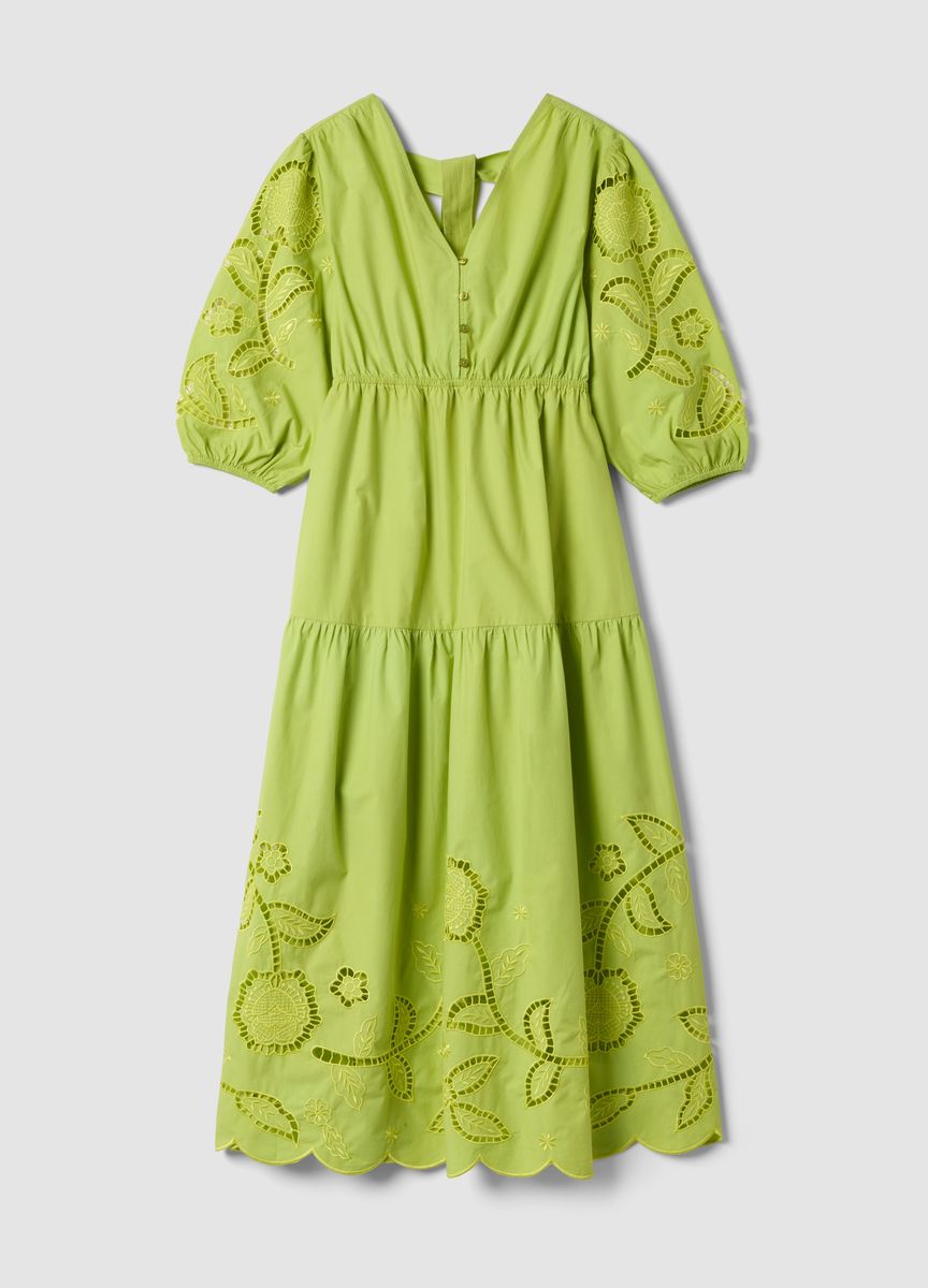 V-Ausschnitt Bluse mit Ballonärmeln