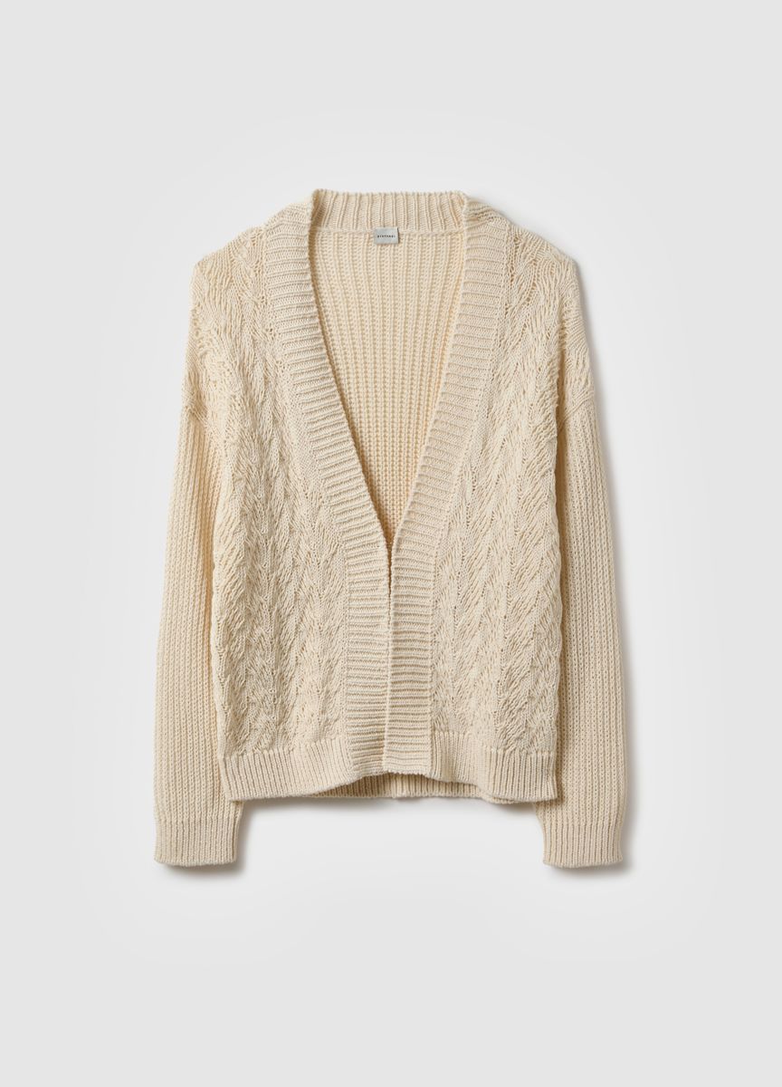 Minimalistischer langer Strickcardigan
