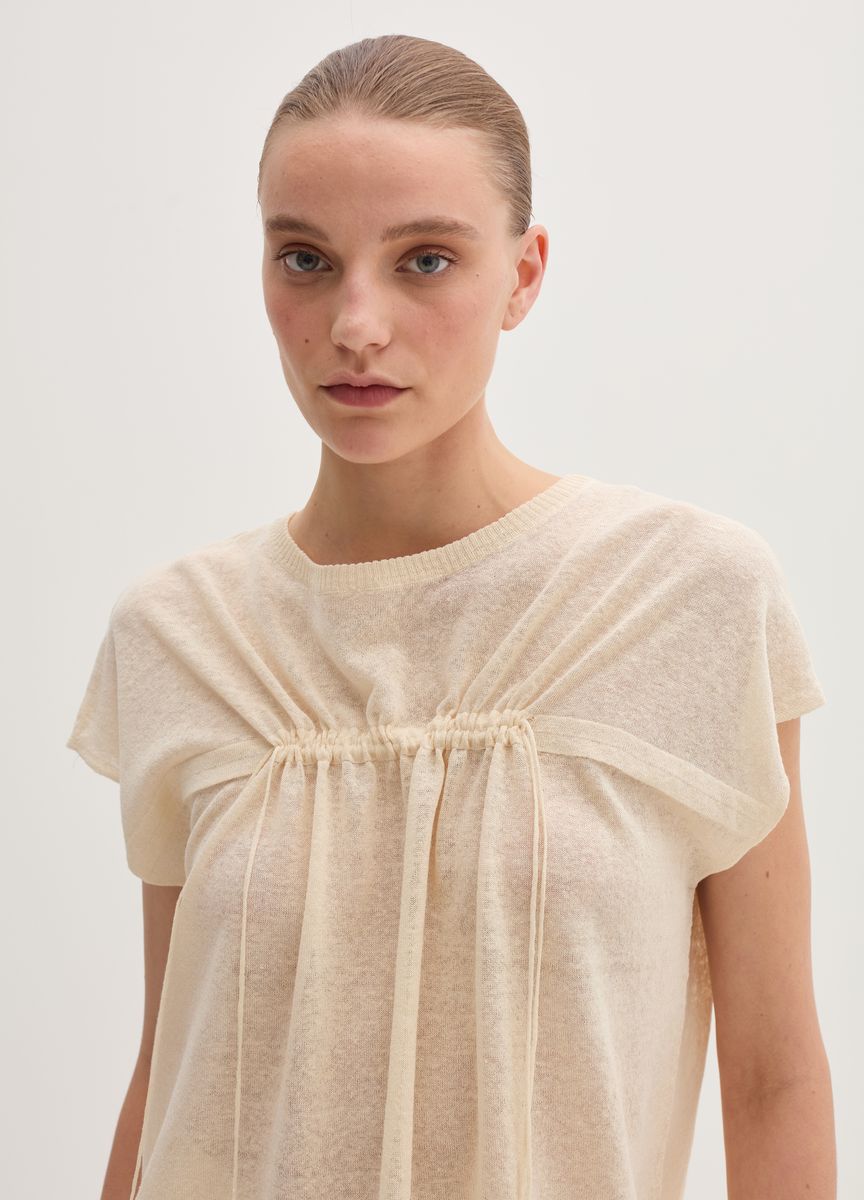 Lagiges Midikleid mit Empire-Taille