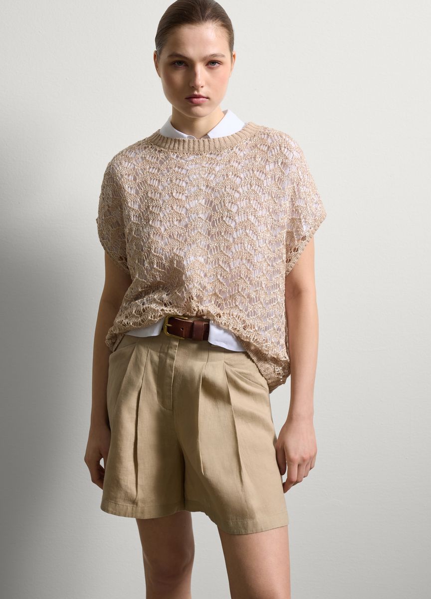 Lagiges Midikleid mit Empire-Taille