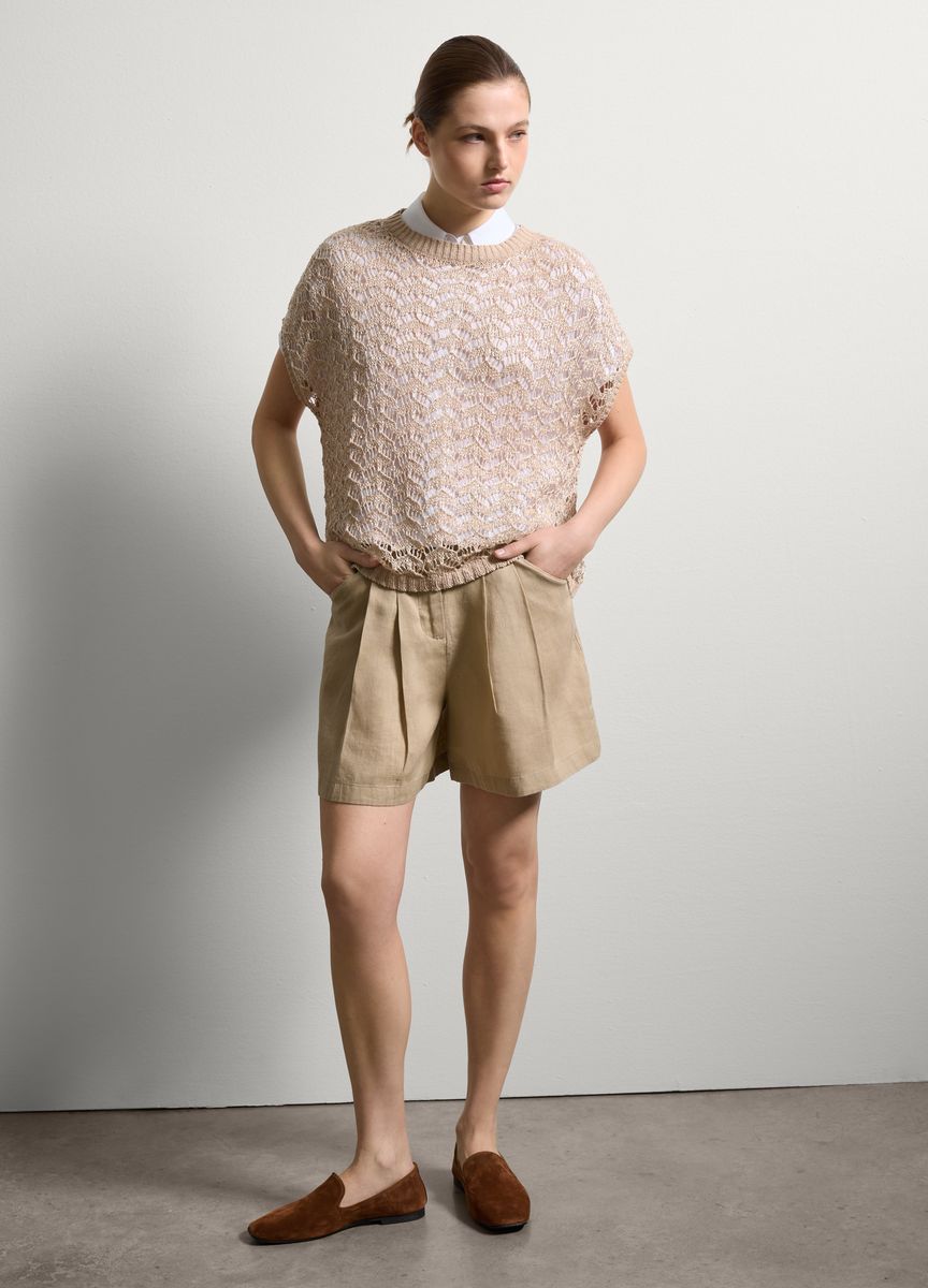 Lagiges Midikleid mit Empire-Taille