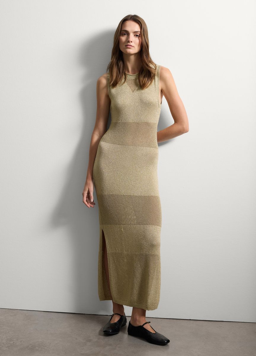 Lagiges Midikleid mit Empire-Taille
