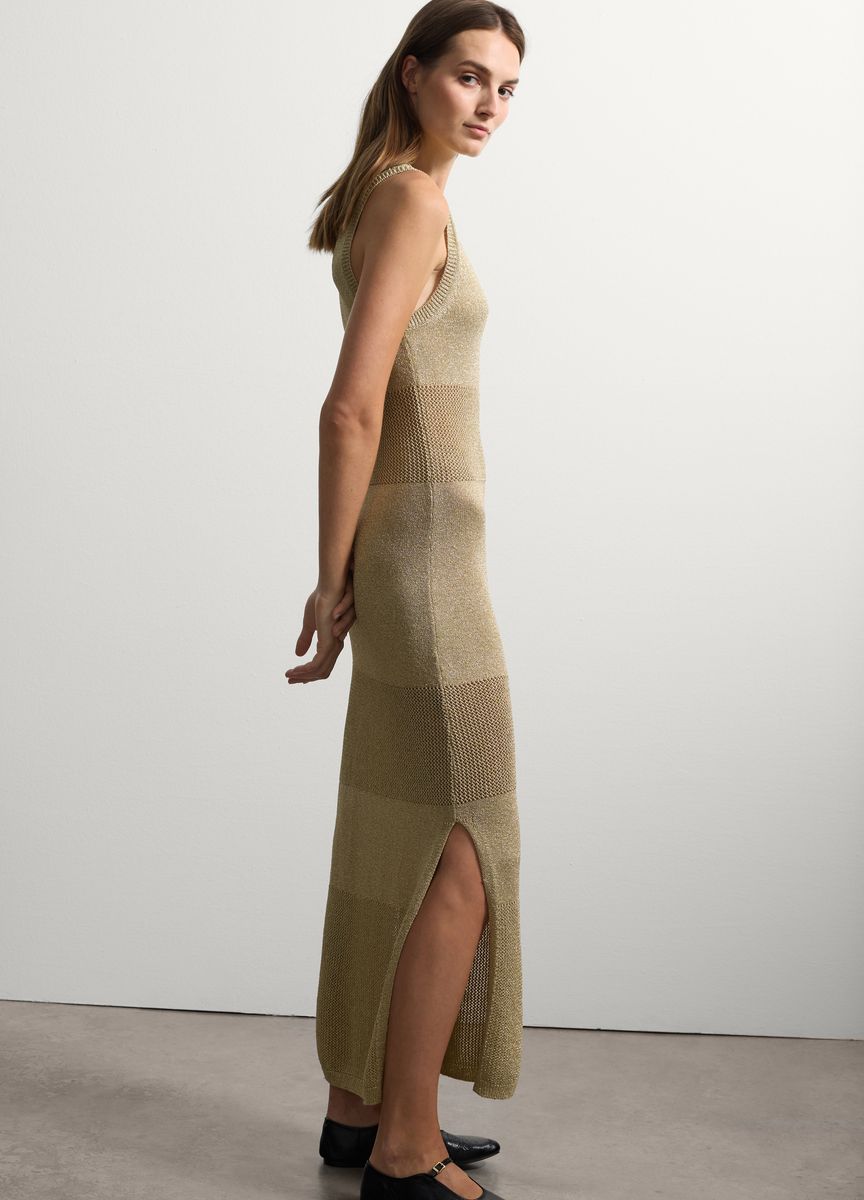 Lagiges Midikleid mit Empire-Taille