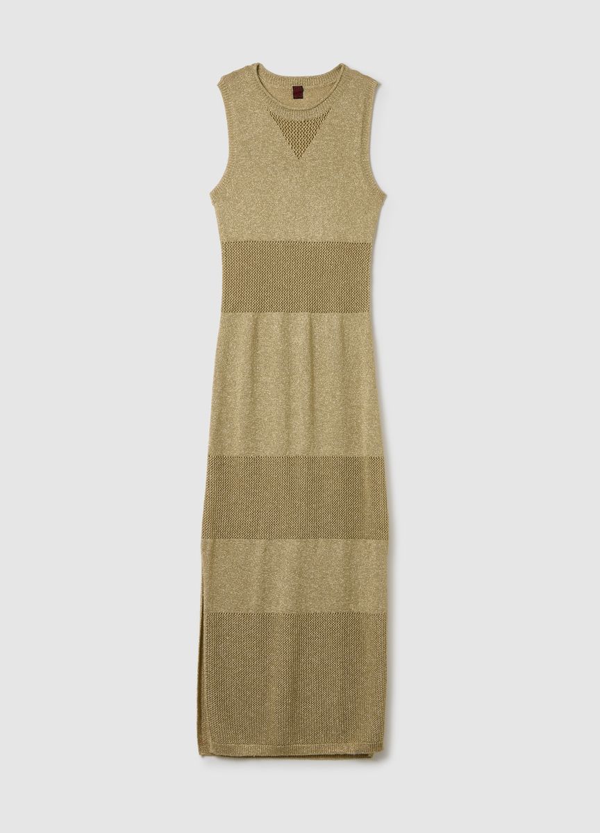 Lagiges Midikleid mit Empire-Taille
