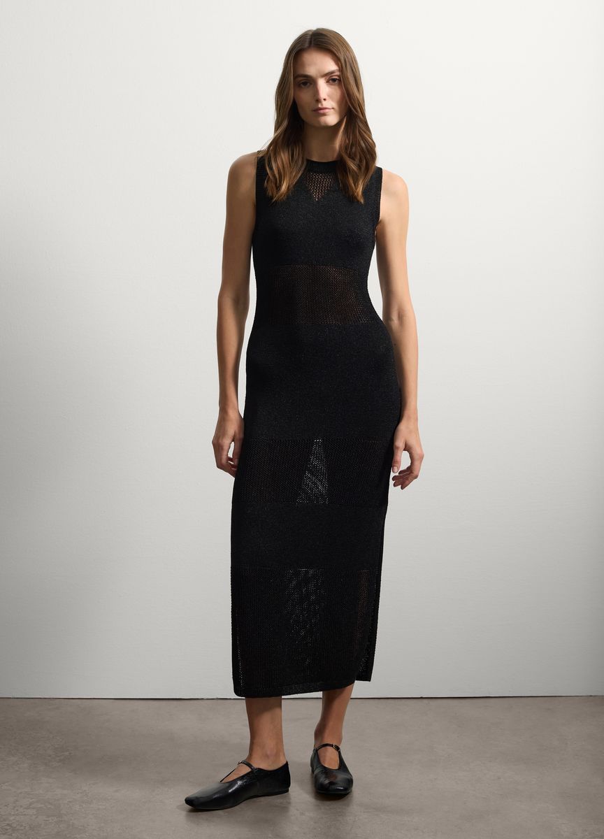 Lagiges Midikleid mit Empire-Taille