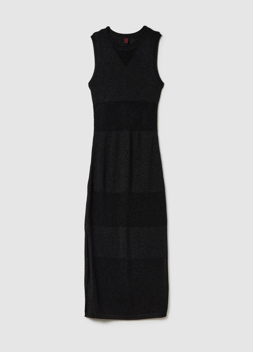 Lagiges Midikleid mit Empire-Taille