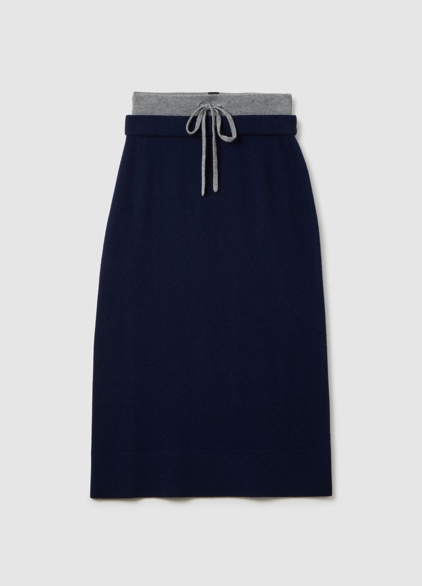 Lagiges Midikleid mit Empire-Taille