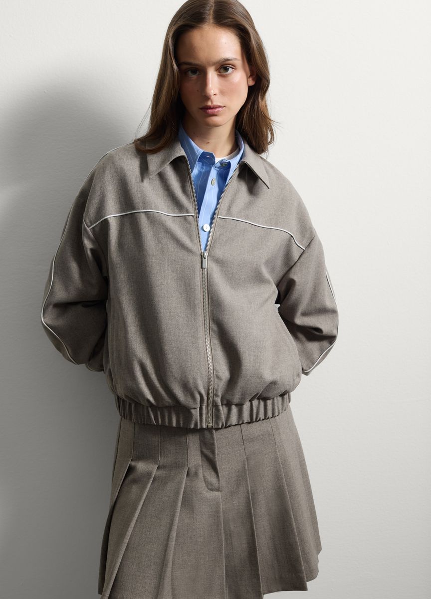 Lagiges Midikleid mit Empire-Taille