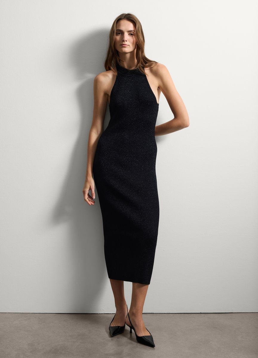 Lagiges Midikleid mit Empire-Taille
