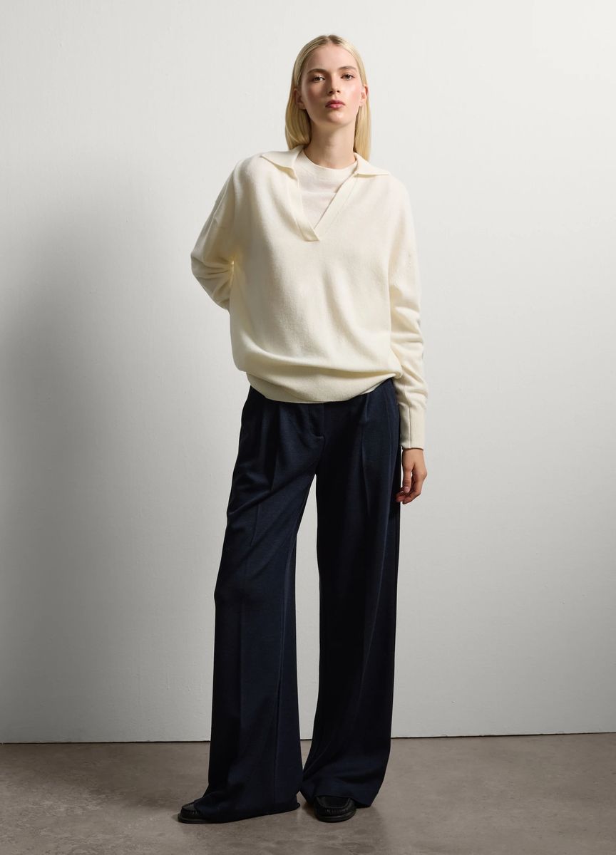 Lagiges Midikleid mit Empire-Taille