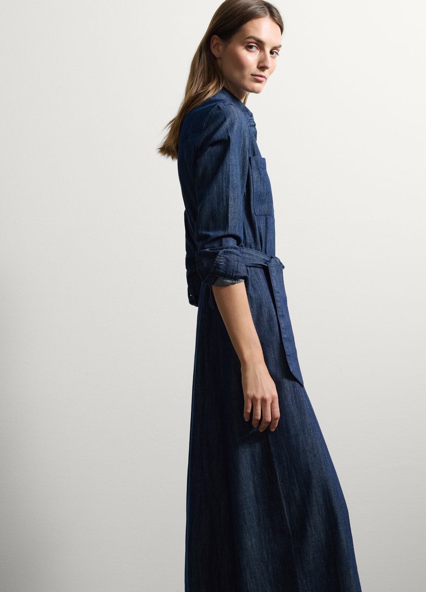 Lagiges Midikleid mit Empire-Taille