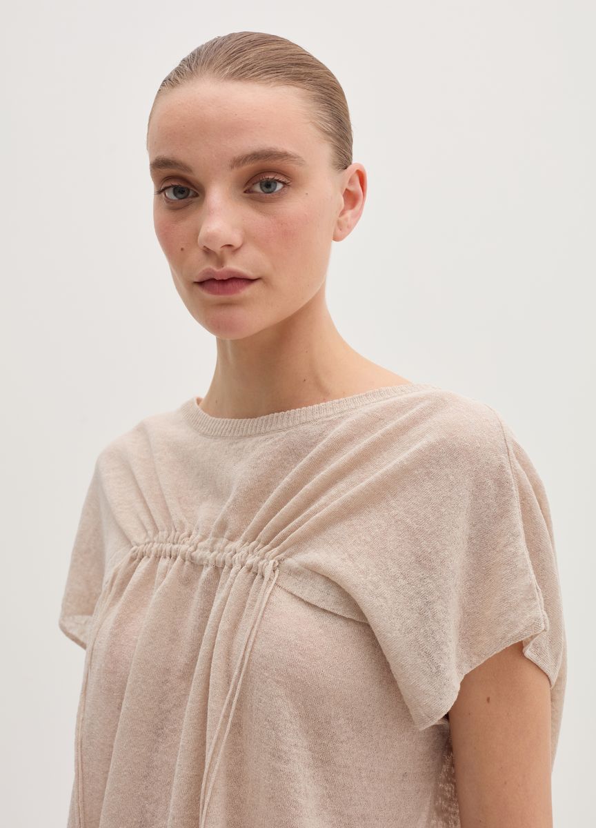 Lagiges Midikleid mit Empire-Taille