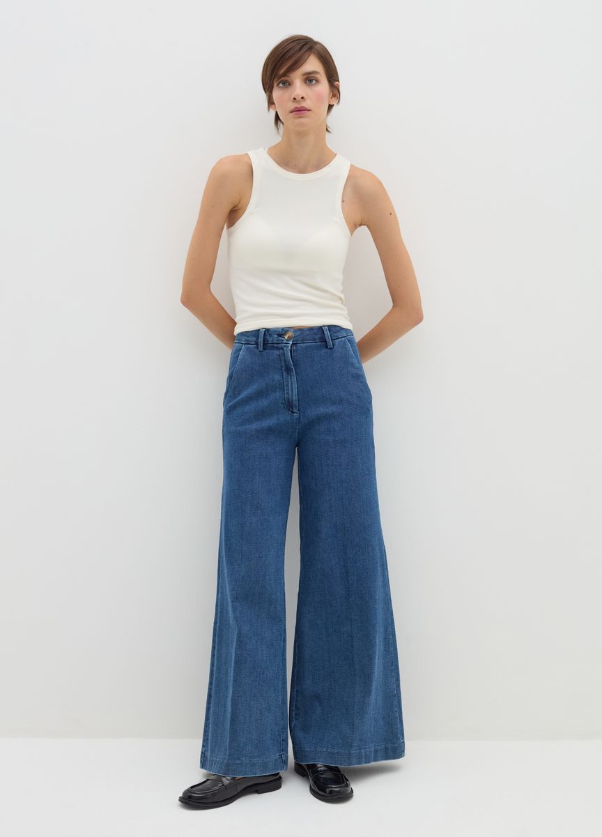 Klassische Stoffhose mit Bügelfalte