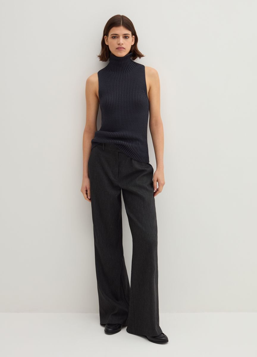 Elegante Anzughose mit weitem Bein