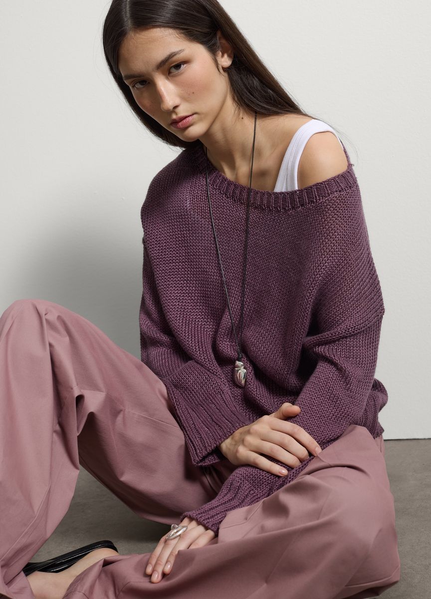 Elegante Anzughose mit weitem Bein
