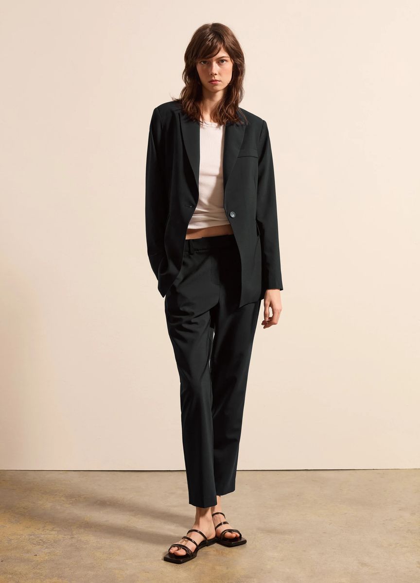 Elegante Anzughose mit weitem Bein