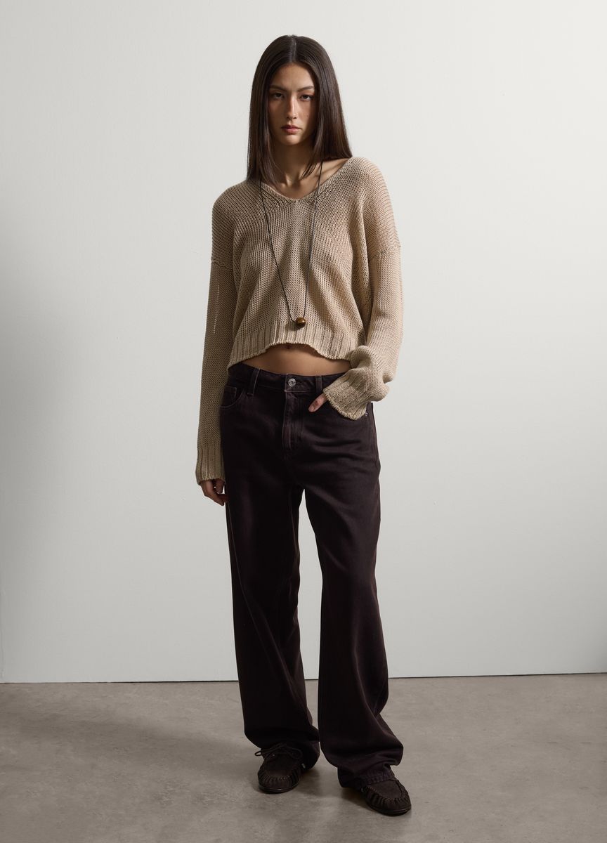 Elegante Anzughose mit weitem Bein