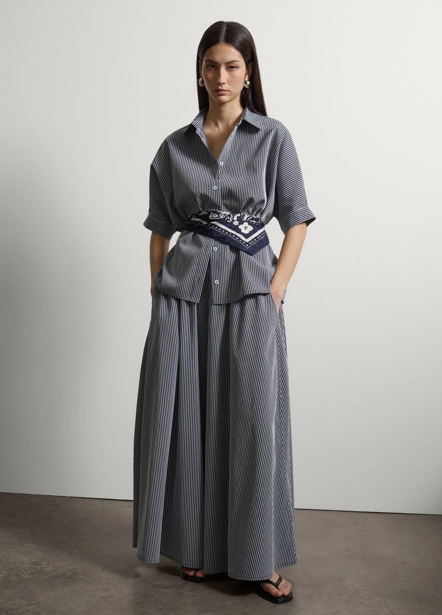 Elegante Anzughose mit weitem Bein